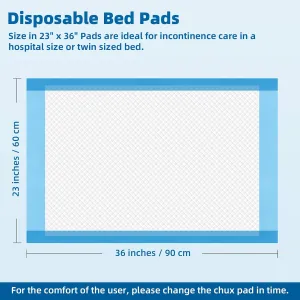 150 Count Chucks Pads Disposable 23"x36", Leakproof Adults Incontinence Bed Pads, Waterproof Underpads for Elderly, Extra Large Puppy Pee Pad, Baby Changing Liner