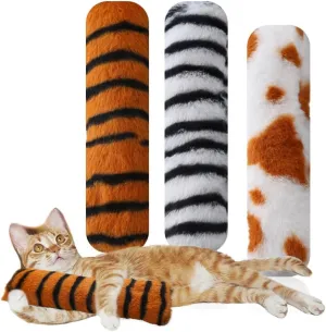 3 Pcs Soft & Durable Crinkle Sound Catnip Pillows, Interactive Kicker Toys for Indoor Cats, Promotes Kitten Exercise for All Breeds
