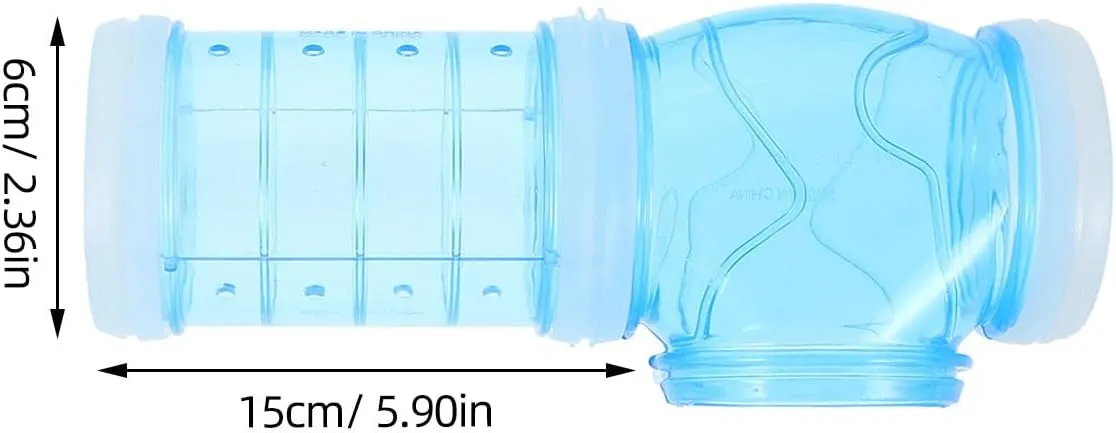 Balacoo Hamster Maze Pipe: Hamster Tunnel Toys Cage Cave Hut Pet Tubes Hideout Tunnels Transparent Plastic Guinea External for Mouse Dwarf, Small Animals