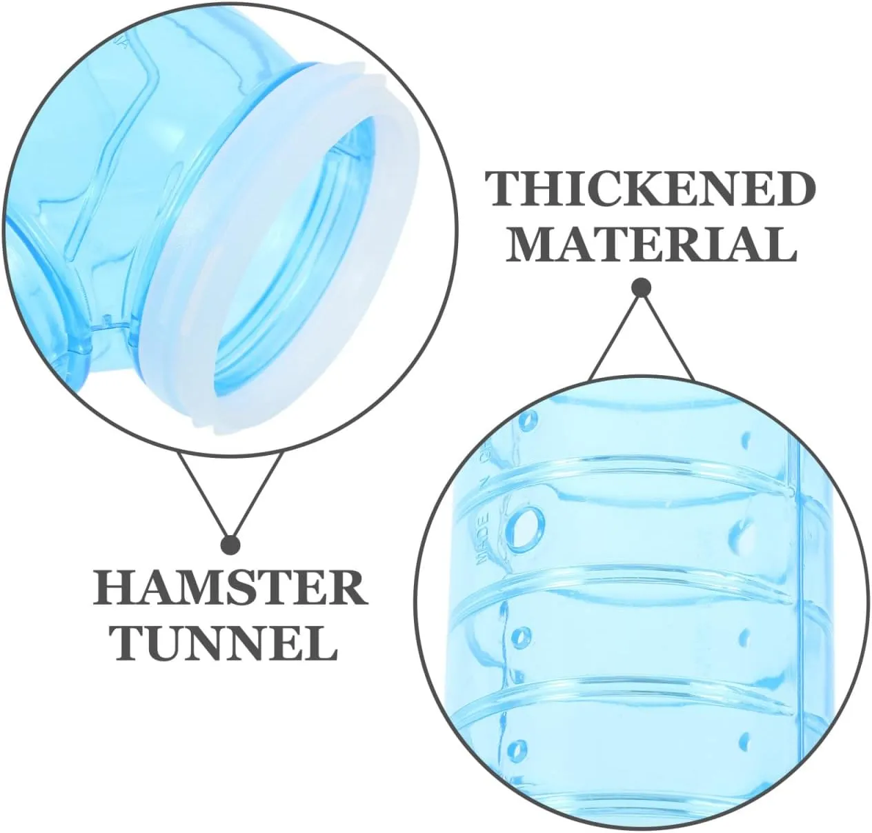 Balacoo Hamster Maze Pipe: Hamster Tunnel Toys Cage Cave Hut Pet Tubes Hideout Tunnels Transparent Plastic Guinea External for Mouse Dwarf, Small Animals