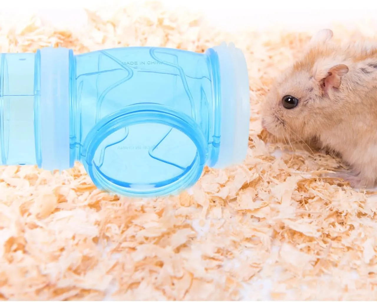 Balacoo Hamster Maze Pipe: Hamster Tunnel Toys Cage Cave Hut Pet Tubes Hideout Tunnels Transparent Plastic Guinea External for Mouse Dwarf, Small Animals