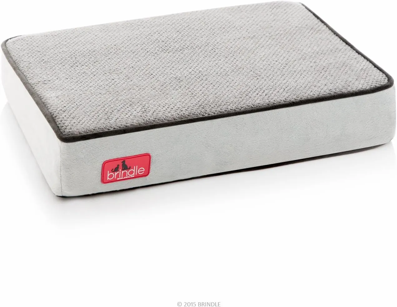 BRINDLE Waterproof Memory Foam Pet Bed - Removable and Washable Cover - 4 Inch Orthopedic Dog and Cat Bed - Fits Most Crates
