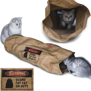 Cat Tunnel - Unbreakable Cat Cave & Hideaway Tube Toy, Brown, 1 Count