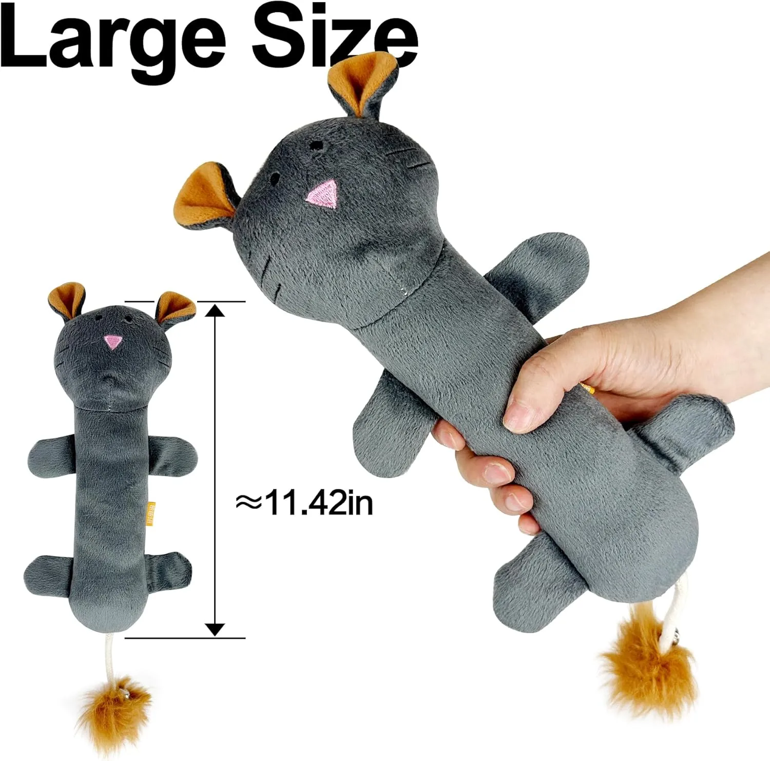 Catnip Silvervine Matatabi Pillow for Cats, Kicker Toy, Large Size Cat Plush Toy (Mouse)
