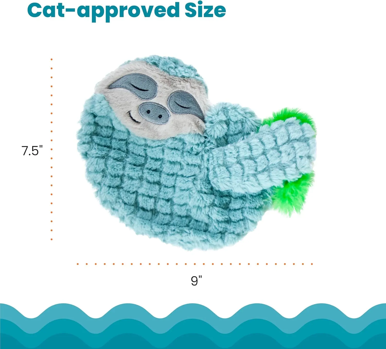 Catstages Purr Pillow Snoozin' Sloth Soothing Plush Cat Toy
