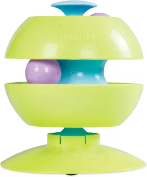 Catstages Twist-A-Ball Convertible Cat Track With Three Ways to Play: Standing, Infinity, or Rolling Ball - Blue, One-Size
