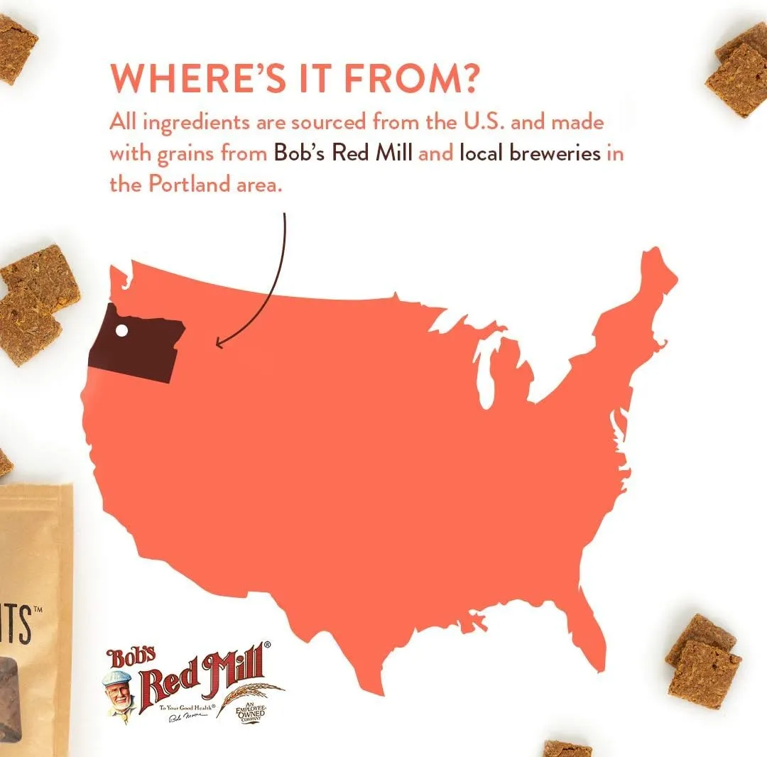 CRAFTED BY HUMANS LOVED BY DOGS Portland Pet Food Company Bacon Brew Biscuit Dog Treats (1 Pack, 5 oz Bag)  All Natural, Human-Grade, USA-Sourced and Made