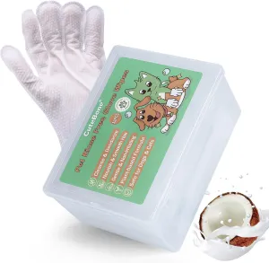 CuteBone Pet Glove Wipes - Dual-Sided Grooming Gloves with Wipes, Gentle and Effective Cleaning for Dogs, Removes Dirt, Fur, and Dander, Convenient and Mess-Free Grooming Solution, 12 Count