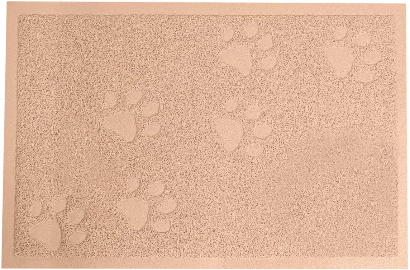 Darkyazi Cat Litter Box Mat for Floor Litter Trapping Mat Non-Slip Backing, Scatter Control, Easy Clean, Water Resistant, Soft on Paws (15.75" x 11.75",Beige)
