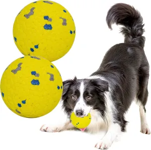Dog Balls Toys for Aggressive Chewers, Indestructible Durable Bouncy Floating Balls for Dogs to Fetch, Durable Solid Rubber Ball for Training Dog(2 Pack)
