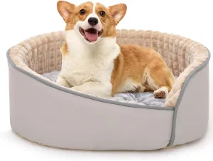 Dog Bed for Small Dogs - Round Cat Beds for Indoor Cats, Washable Pet Bed for Puppy and Kitten, Memory Foam Round Cat and Dog Cushion Bed with Slip-Resistant Bottom