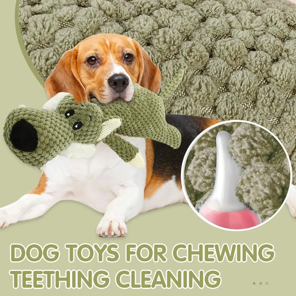 Dog Plush Toys for Aggressive Chewers, 2025 New Interactive Dog Toys for Heavy Chewers Durable Chew Toys Dog Plush Toy, Upgrade Dog Toys Indestructible Dog Puppy Squeaky Chew Toys (Grey)