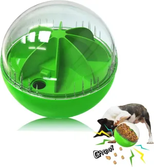 Dog Toys - Interactive Puzzle Feeder Balls for Large Dogs, Funny Squeaky Toys for Chewers (Green)