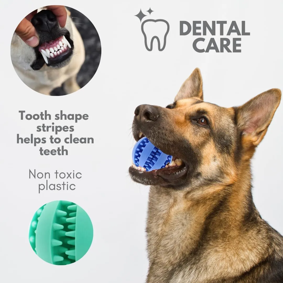 Dog Toys to Keep Them Busy. Dog Toy Treat Dispenser. Dog Puzzle Toy Teething and Feeding. Treat Toy Ball 2 Size All Breed Sizes (Medium and Large, Blue & Green Mint)
