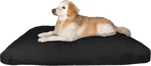 Dogbed4less Jumbo Orthopedic Extreme Comfort Memory Foam Dog Bed for Large Dog, Waterproof Internal Cover and Machine Washable External Canvas Pet Cover, 55"X47" Pillow, Black