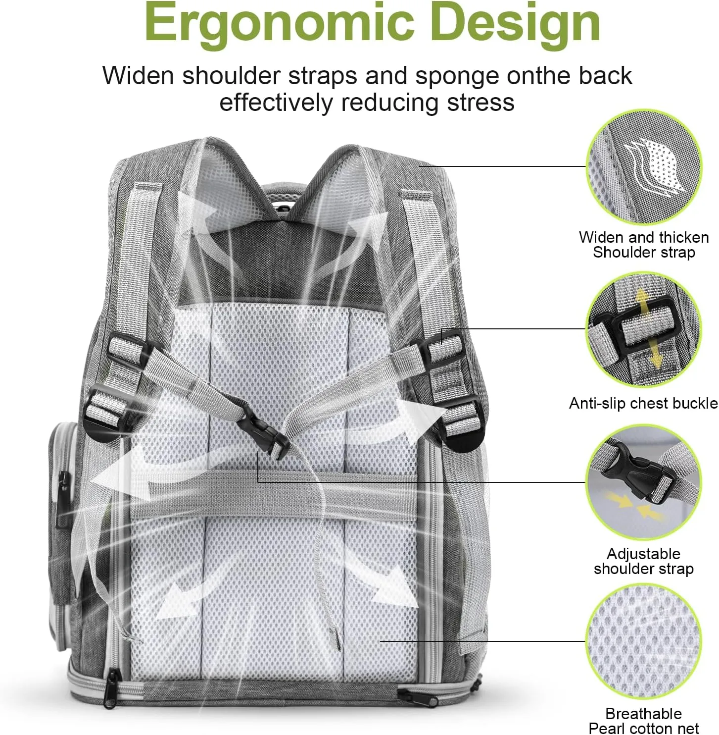 Expandable Cat Backpack,Cat Bubble Backpack Carrier for Carrying Cats, Pets and Small Dogs,Airline-Approved,Designed for Travel, Hiking, Walking,Car Grey