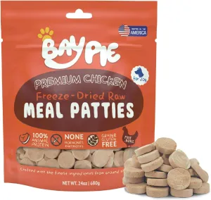 Freeze Dried Raw Chicken Dog Food,Grain Free Dog Meal Patties for Large/Small Breed,All Natural Ingredients,Also Use as Dog Food Toppers or Dog Treats,24 oz