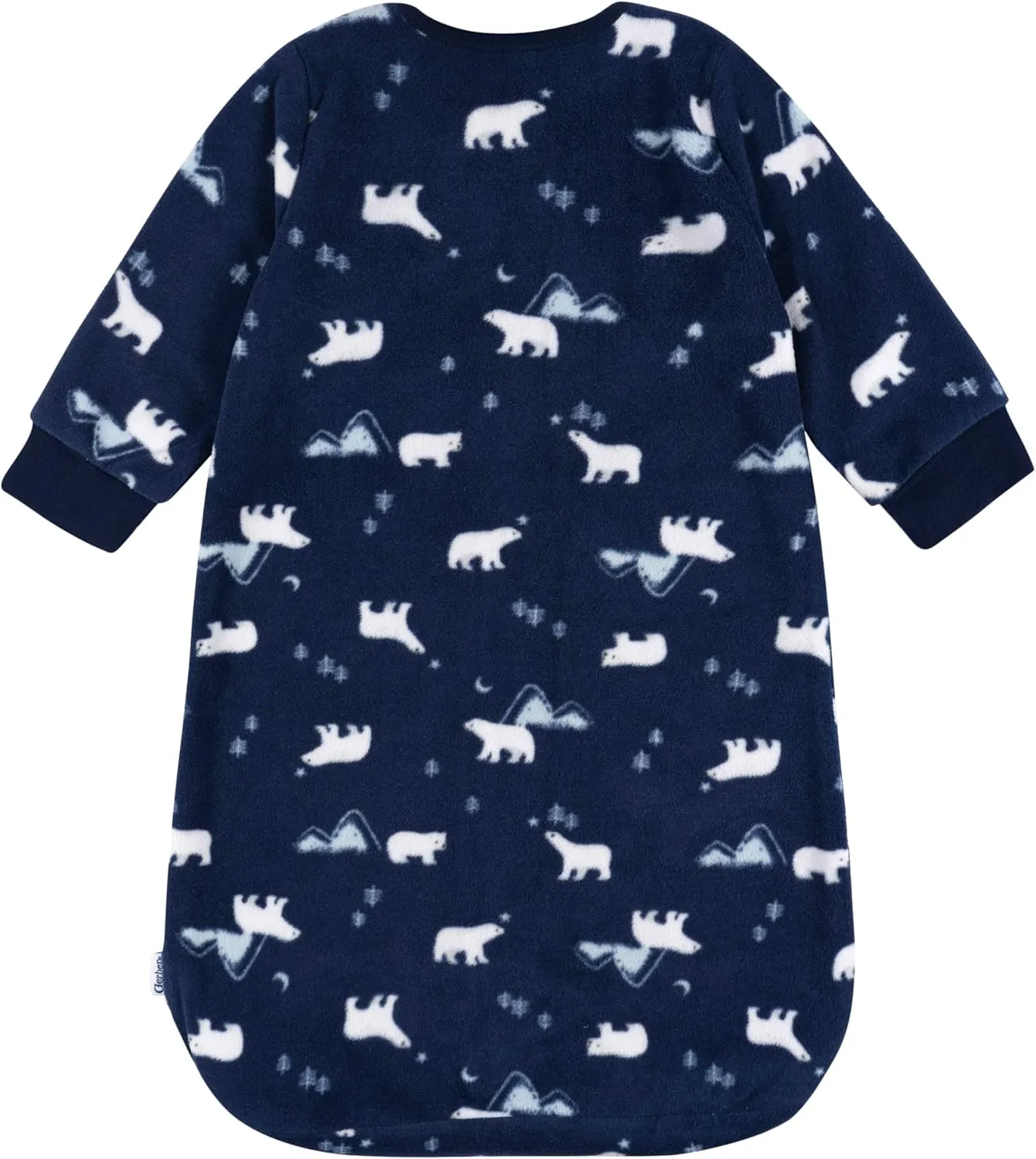 Gerber Baby Unisex Fleece Wearable Blanket, Polar Bears, 0-6 Months