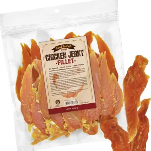Gootoe Chicken Fillet Jerky Dog Treats 1 lb, All Natural, Hypoallergenic & Grain-Free, High-Protein, Low Fat, Healthy & Easily Digestible, Resealable