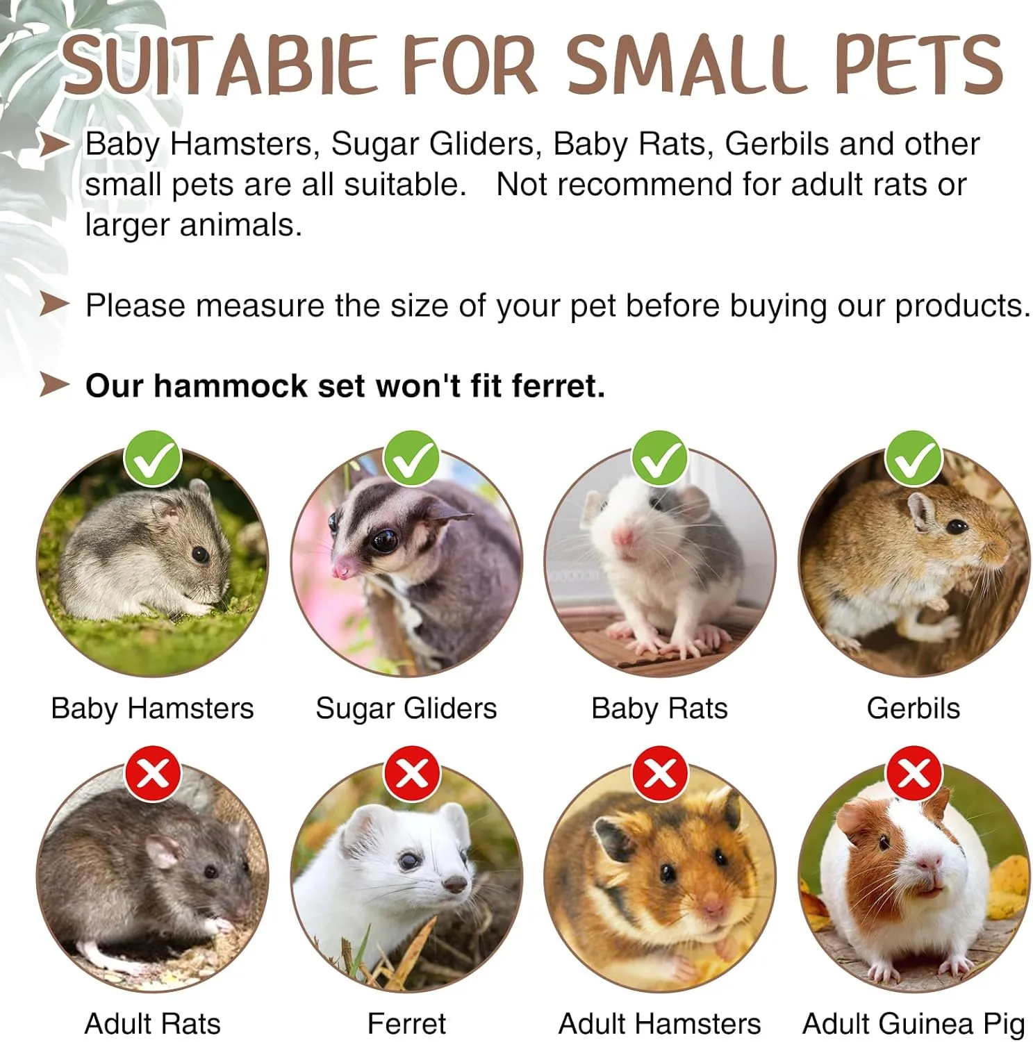 Hamiledyi 5pcs Hamster Hammock Bed & Hanging Tunnel Set, Small Animal Cage Accessories with Multi-Functional Hideout for Dwarf Hamsters, Sugar Gliders, Gerbils to Sleep, Play, Climb