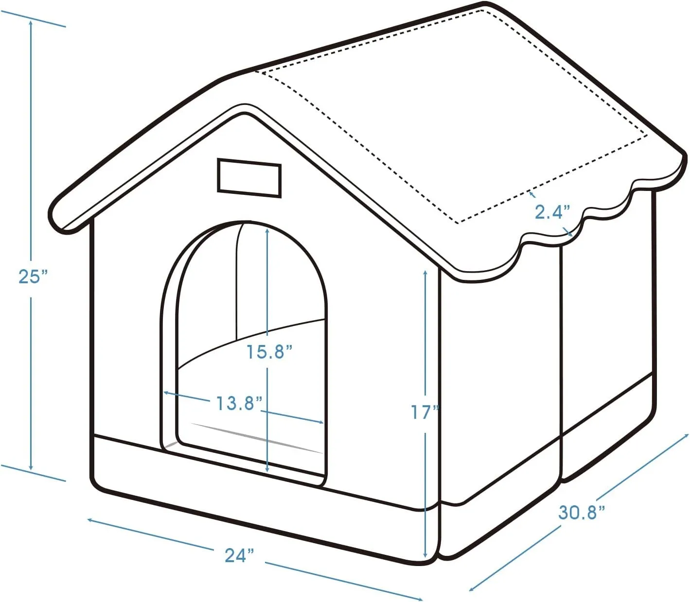 Jiupety Cozy Pet Bed House, Indoor/Outdoor Pet House, 2XL Size for Large Dog, Warm Cave Sleeping Nest Bed for Cats and Dogs, Gray