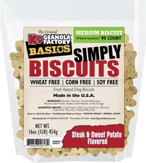 K9 Granola Factory Simply Biscuits With Steak And Sweet Potato, Medium