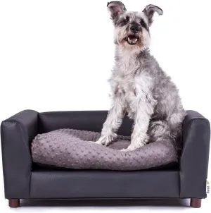 Keet Fluffy Deluxe Pet Bed, Charcoal, Medium, 28.0" L x 20.0" W x 12.0" Th