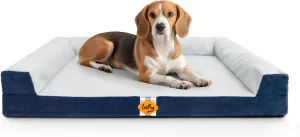 Laifug Dog Beds for Large Dogs, Orthopedic Dog Bed for Medium Large Dogs,Big Waterproof Couch Dog Pet Bed with Removable Washable Cover