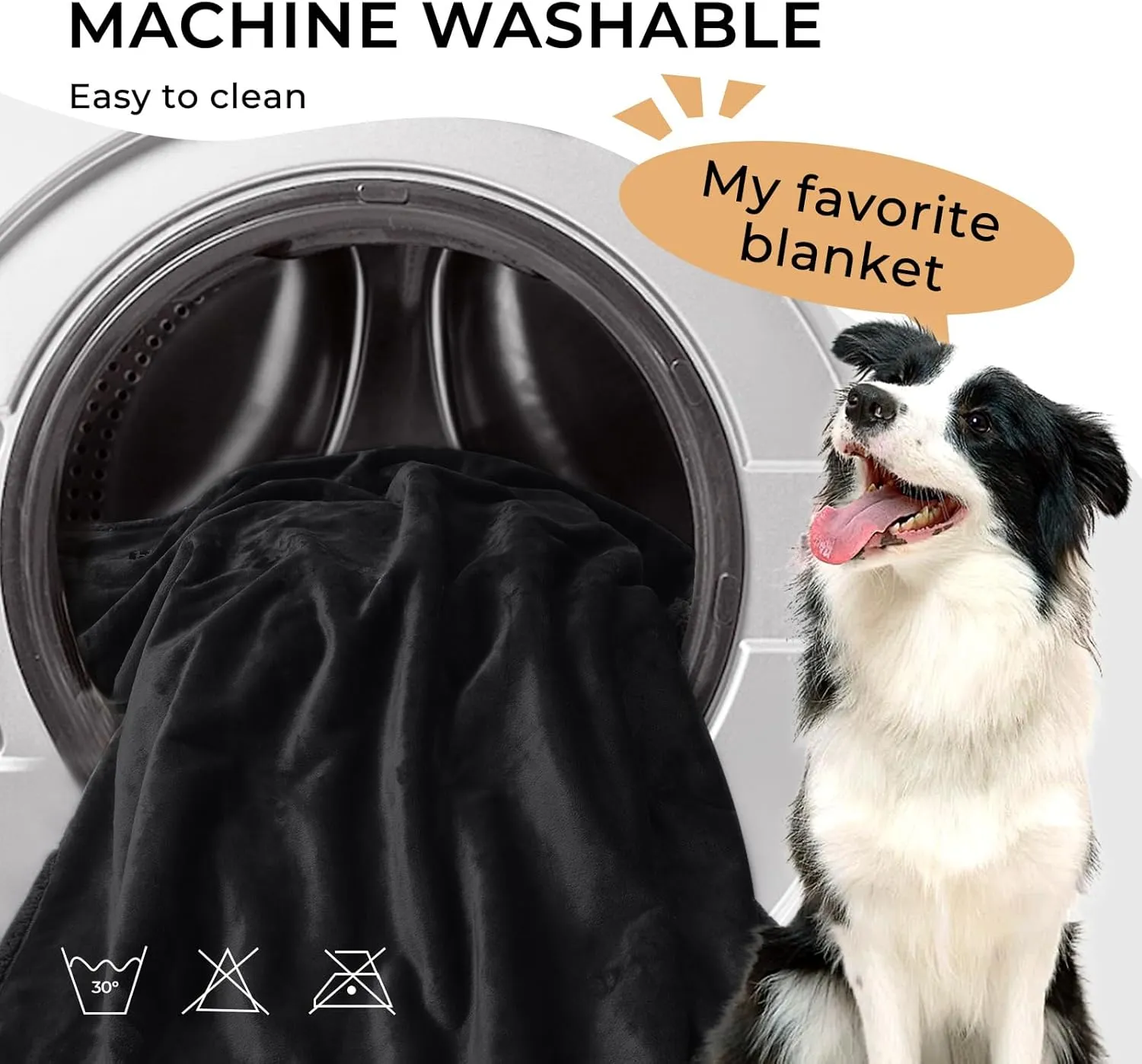 Luciphia Waterproof Blanket for Large Dogs Liquid Proof Furniture Protector Washable Pet Reversible Bed Cover for Couch Soft Sherpa Fleece Cat Blankets for Small Medium Black Medium57" x 40"