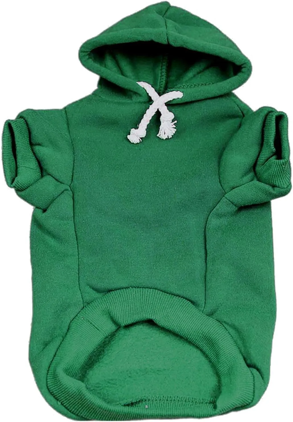My Dad is Single Dog Hoodie Fleece Lined Pullover Sweatshirt with Leash Hole (Green, X-Large 114)