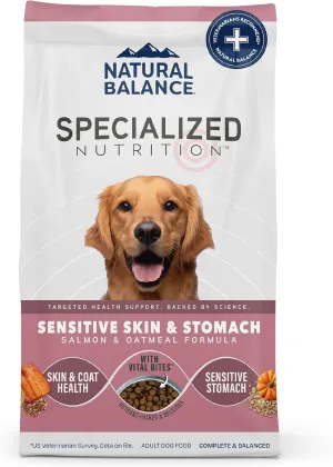 Natural Balance Specialized Nutrition Dry Dog Food with Salmon and Oatmeal for Dogs, Sensitive Skin & Stomach Dog Food, Natural Ingredients with Added Vitamins & Minerals - 3.5 lbs