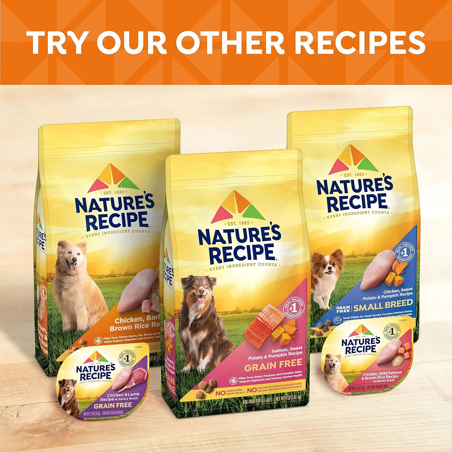 Natures Recipe Grain Free Lamb, Sweet Potato & Pumpkin Recipe Dry Dog Food, 24 lb. Bag
