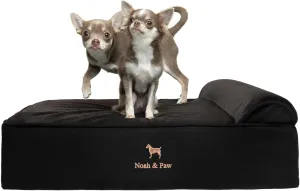 NOAH & PAW Dog Bed, 28x23x11 Inch, Orthopedic Dog Beds for Medium Size Pets, Eggshell Memory Foam Infused with Cooling Gel, Waterproof, Machine Washable, Includes Inner Cover (Denim Collection)