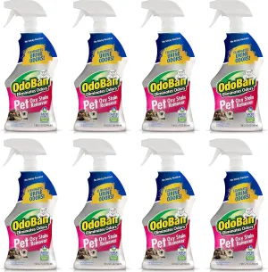 OdoBan Pet Solutions Oxy Stain Remover, Pet Stain Eliminator, 8-Pack, 32 Ounce Spray Each