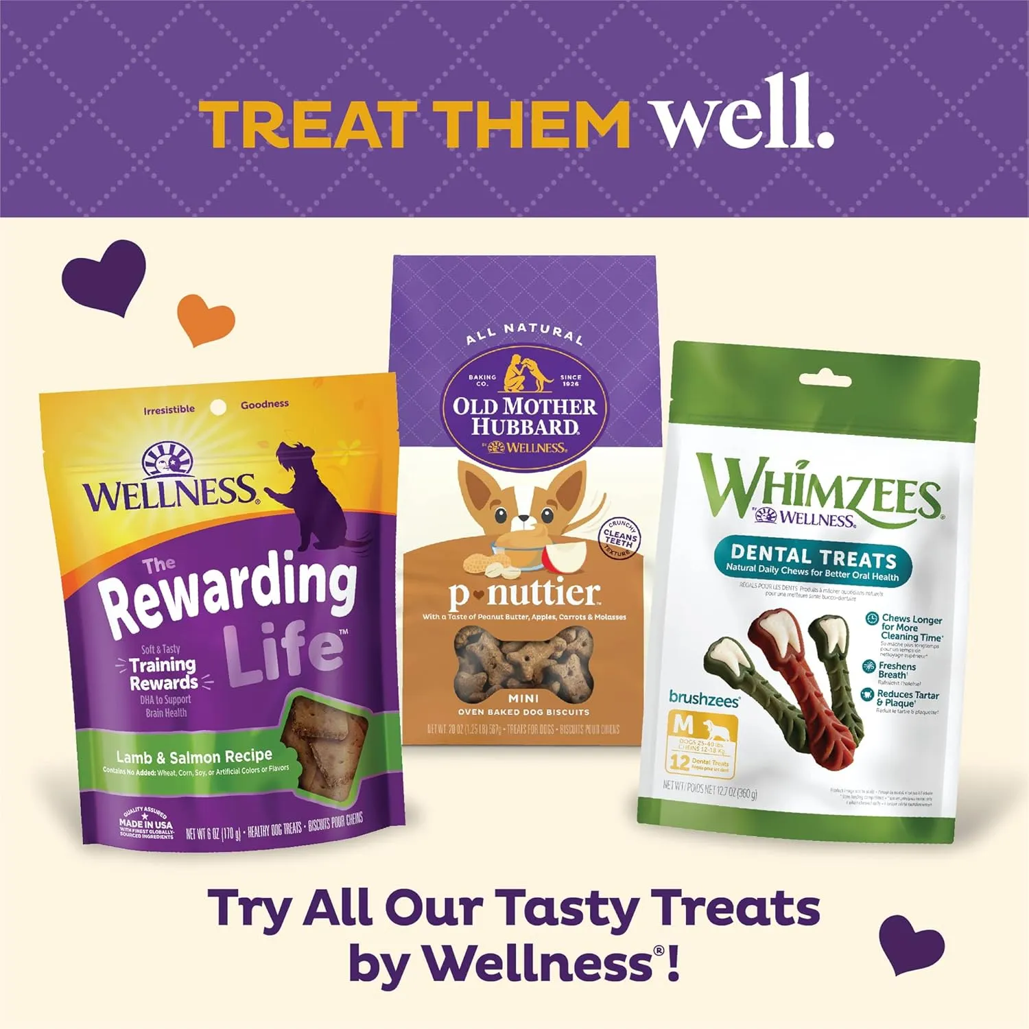 Old Mother Hubbard Wellness Training Bitz Assorted Mix Dog Biscuits, Natural, Training Treats, Three Flavors, Small Size, (8 Ounce Bag)