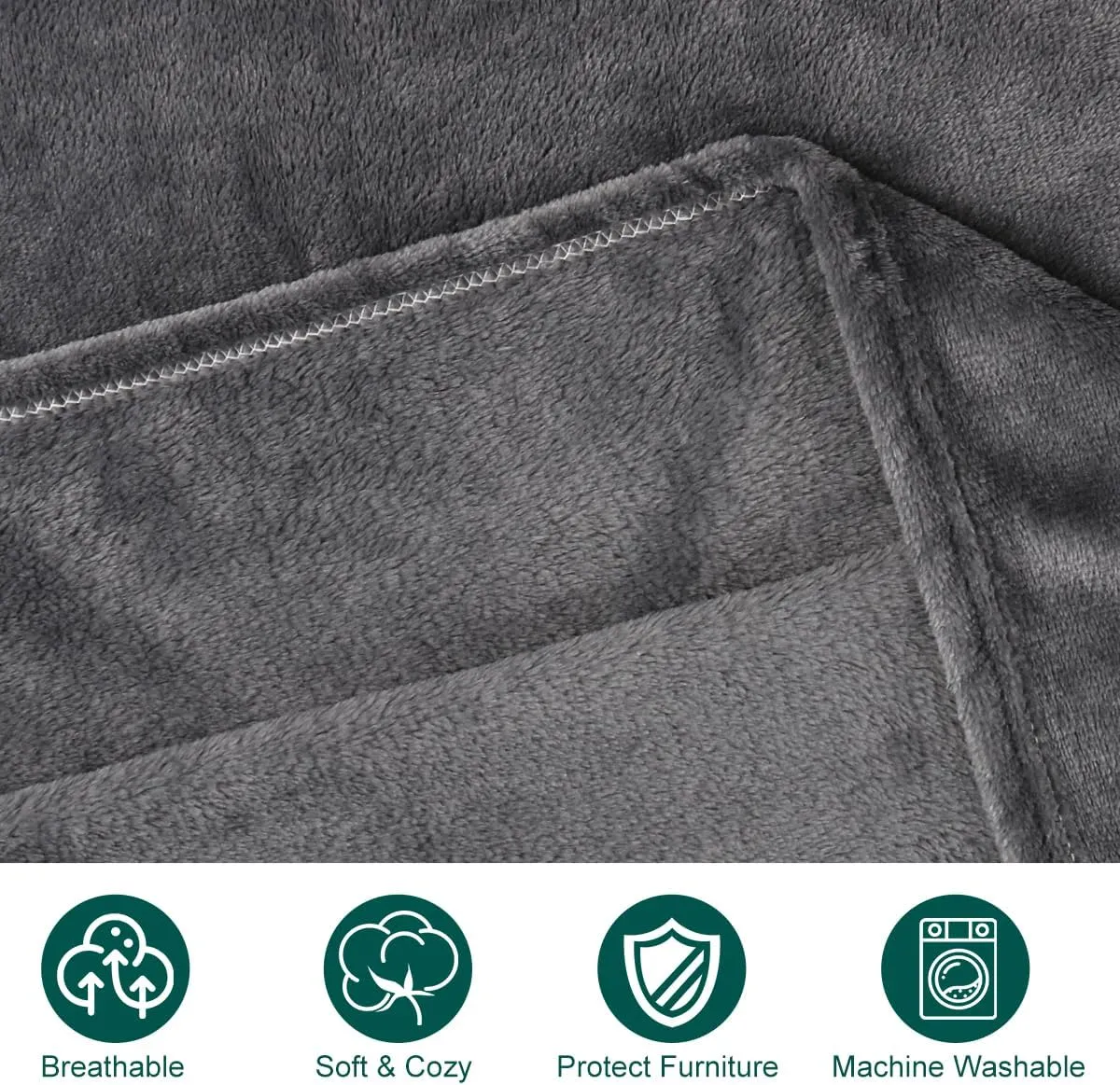 Onarway Dog Blanket Washable for Puppy: 4 Packs Dog Blankets 40x28 - Fluffy Soft Small Throw for Cat Puppy Kitten Dogs - Fleece Pet Blankets for Bed Sofa Car and Indoor - Grey and Khaki