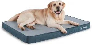 Orthopedic Dog Bed with Removable Washable Cover, Gel Memory Foam and Sponge 2-Layer, Pet Beds with Waterproof Lining and Anti-Slip Bottom for Large Dogs