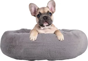 PETMAKER Dog Bed - Donut Dog Bed and Cat Bed for Small Pets - Dog Bed with Removable Washable Cover and Anti-Slip Bottom - Puppy Essentials (Gray)