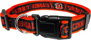 Pets First NFL Cincinnati Bengals Licensed PET COLLAR, Small - Heavy-Duty, Strong, and Durable Dog Collar. Available in 31 Football Teams and 4 Sizes