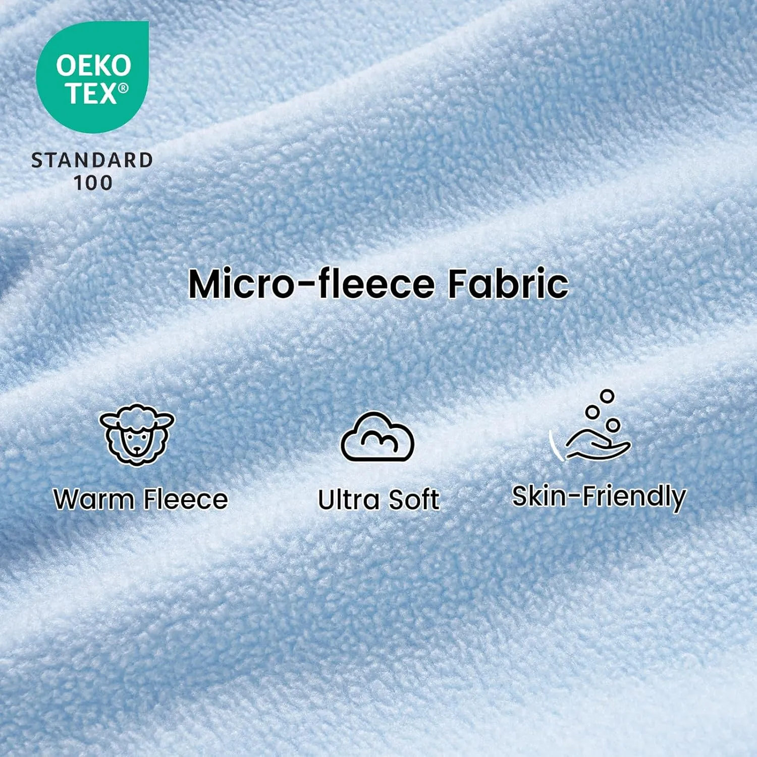 PHF 3 Pack Warm Micro-Fleece Baby Sleep Sack 12-18 Months, Soft Baby Wearable Blanket, 2-Way Zipper Sleeping Bags, Comfy Sleeping Sack for Infant Newborn Boys, Large Size, Oat Milk&Blue&Sage Green