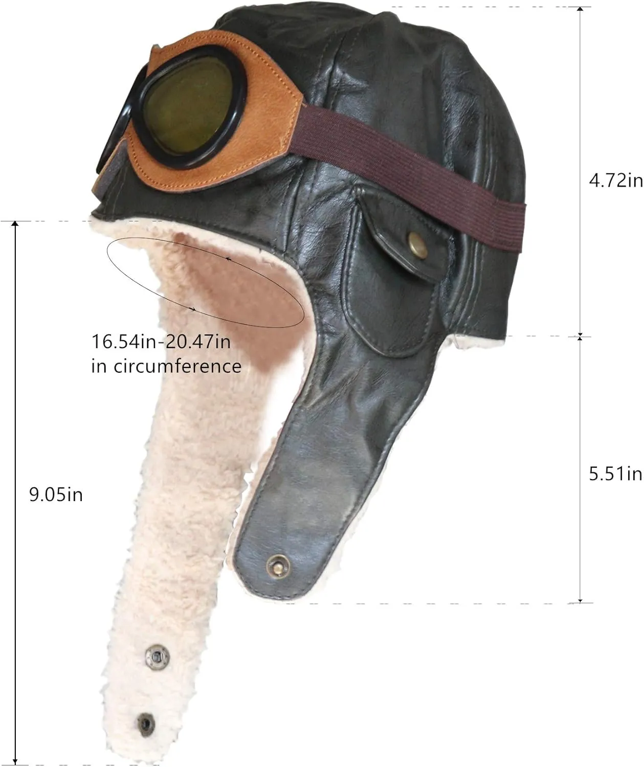 Pilot Aviator Fleece Warm Hat Cap