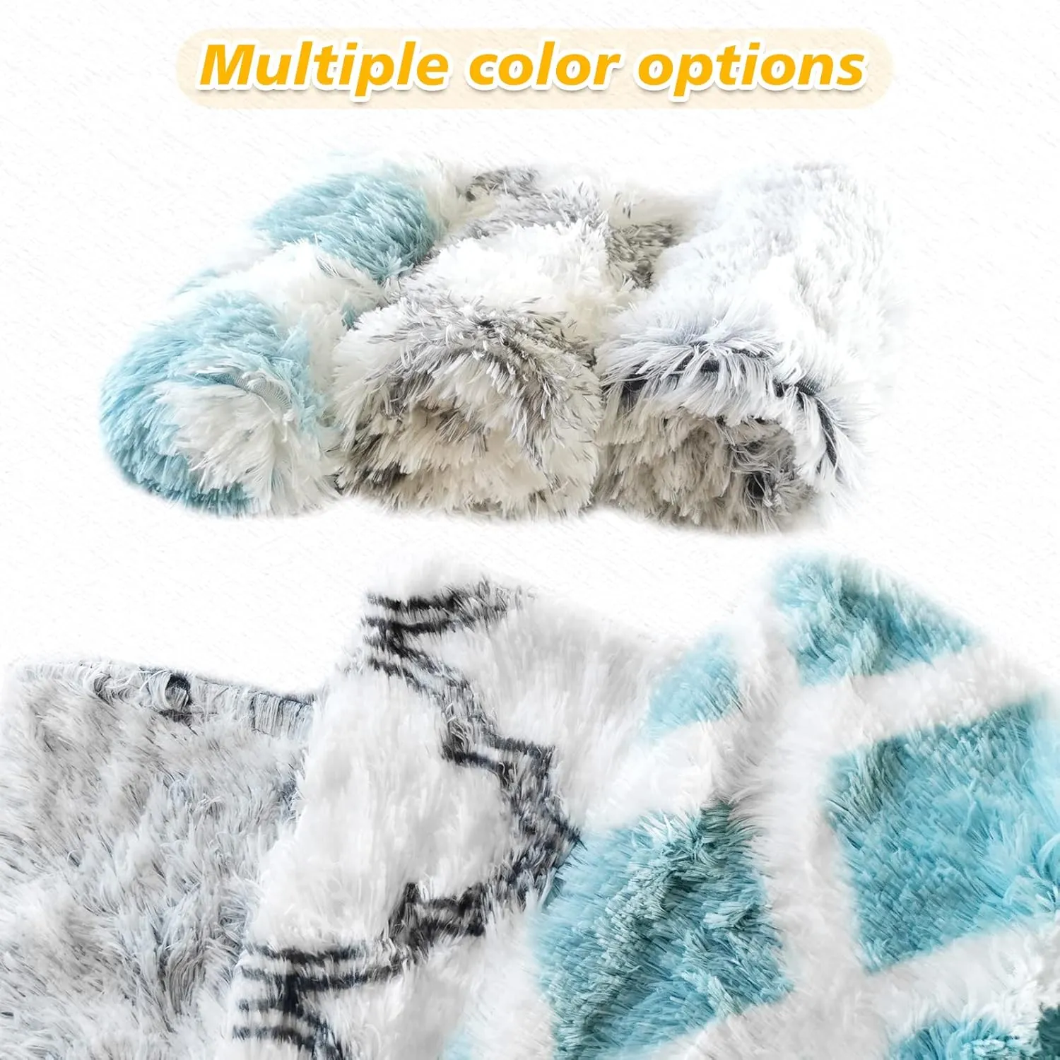 PJYuCien Fluffy Fleece Calming Pet Throw Blanket, Super Soft and Warm for Indoor Cats and Dogs, Small 16 * 24", Machine Washable, Grey Puppy Bed