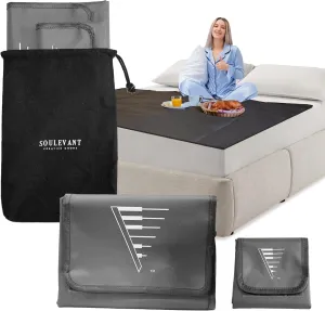 Portable Foldable Waterproof Placemat Set of 2  Reversible Travel Mat for Food, Eating, Bed, Car, Airplane & Camping  Washable Spill Mat for Babies, Pets & Outdoor Use