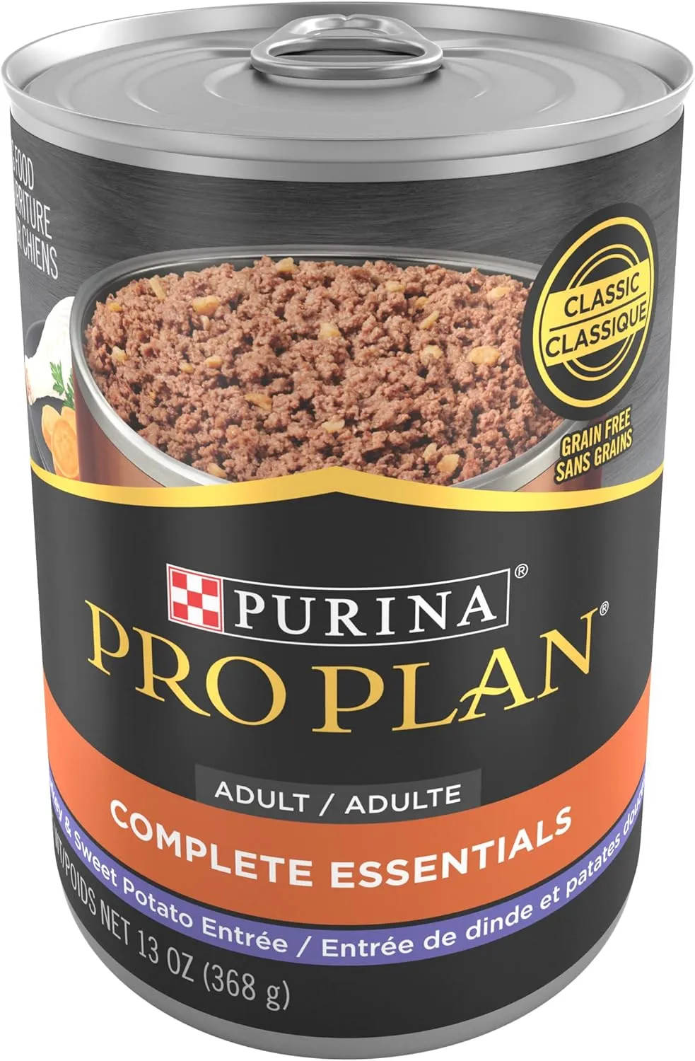 Purina Pro Plan Dog Food, Grain Free Wet Classic Turkey and Sweet Potato Entre - (Pack of 12) 13 oz. Cans