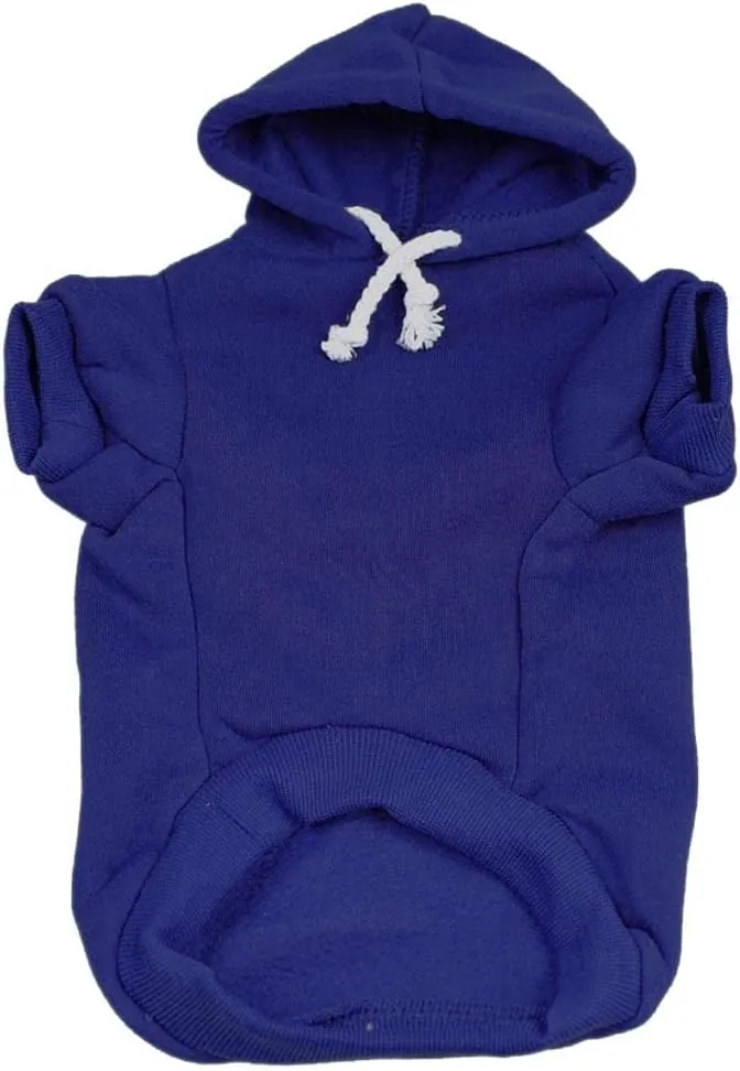 Real Heroes Wear Scrubs Dog Hoodie Fleece Lined Pullover Sweatshirt with Leash Hole (Royal Blue, Medium 1014)
