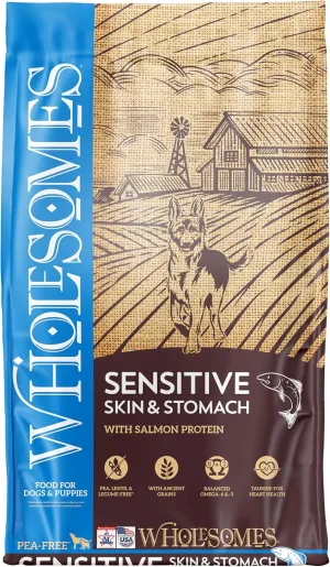 Sensitive Skin & Stomach with Salmon Protein & Ancient Grains Dry Food for Dogs & Puppies (30 lb. Bag)