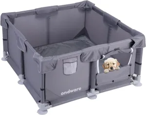 Small Animals Playpen,28 * 28 * 15in Sturdy Safety Dog Play Pen with Thickened Fabric,Pet PlayPen for Indoors,Puppy PlayPen with Gate for Chick/Kitten/Puppy/Guinea Pig/Rabbits/Hamster/Chinchillas