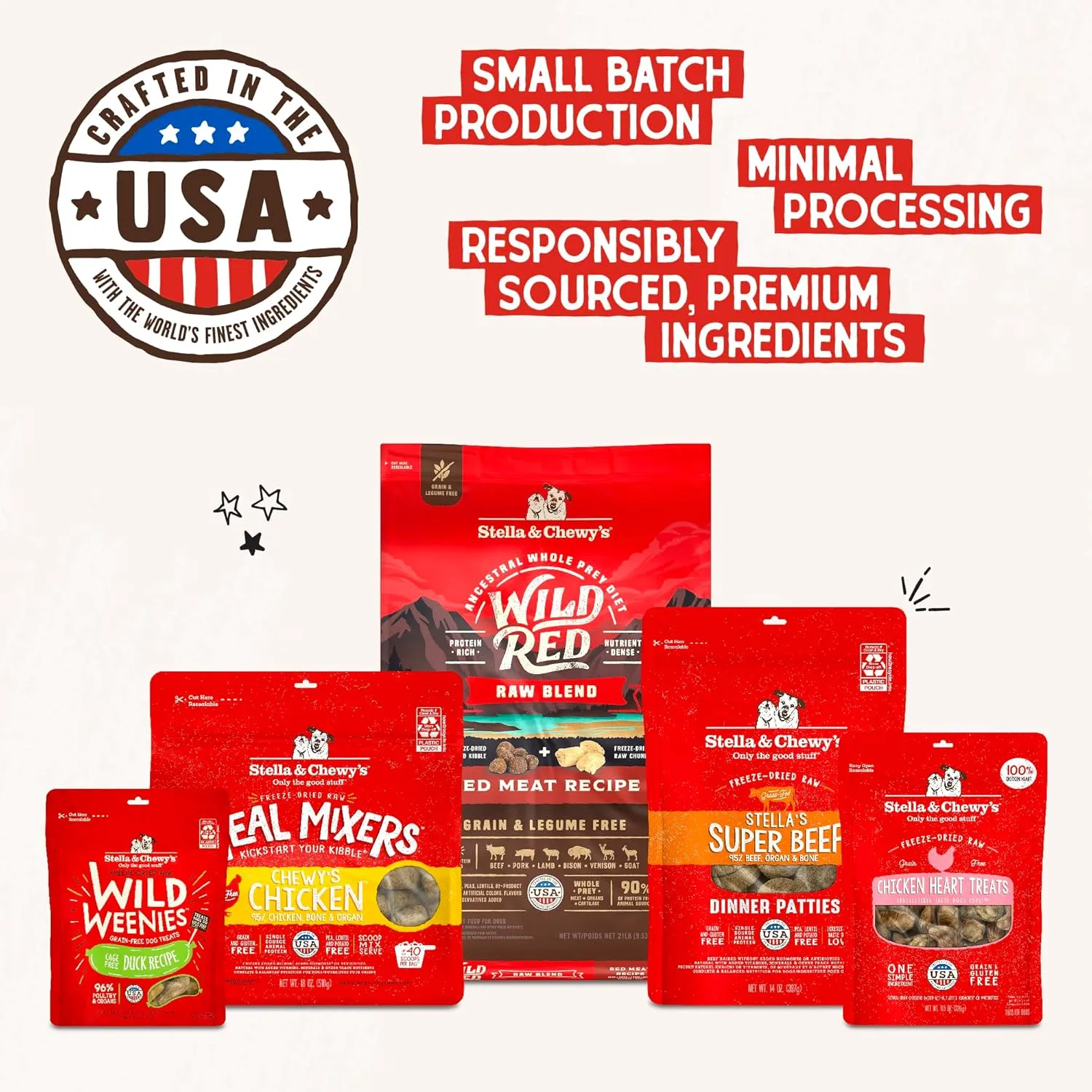 Stella & Chewy's Freeze-Dried Raw Beef Meal Mixers- Dog Food Topper and Mixer - Made with 95% Grass-Fed Beef, Organs & Bone - Perfect for Picky Eaters - Grain-Free - 8 oz