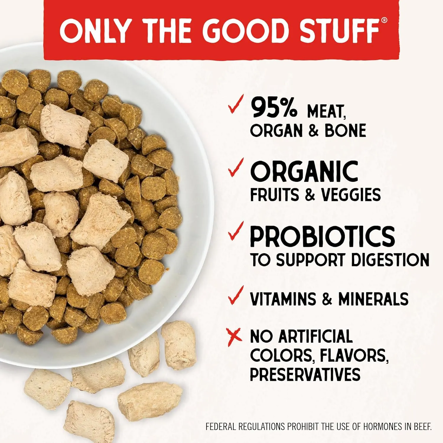 Stella & Chewy's Freeze-Dried Raw Beef Meal Mixers- Dog Food Topper and Mixer - Made with 95% Grass-Fed Beef, Organs & Bone - Perfect for Picky Eaters - Grain-Free - 8 oz