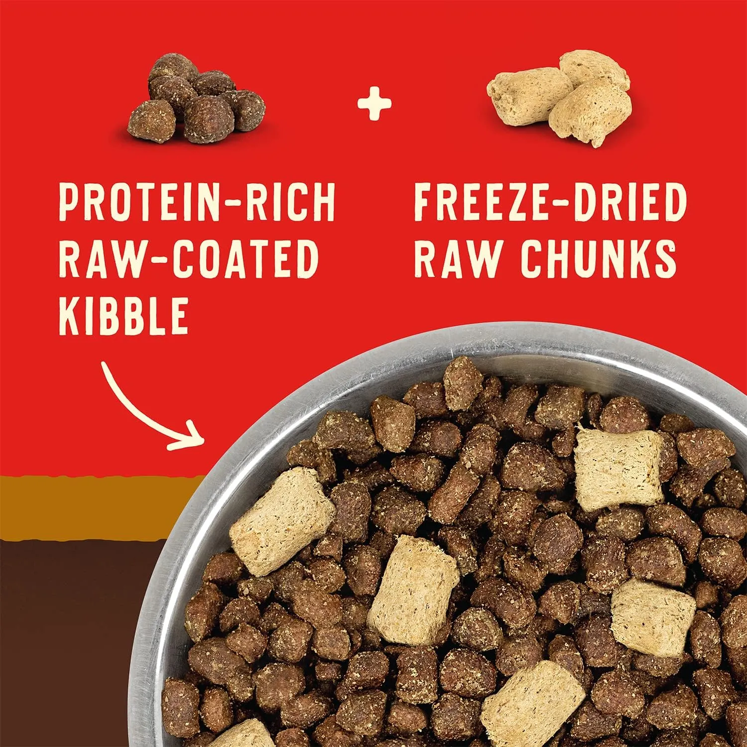 Stella & Chewy's Wild Red Raw Blend Kibble - Premium Freeze-Dried Raw Coated Dog Food - Perfect For Picky Eaters - High Protein Grain Free with 6 Poultry Sources - 21lb Bag